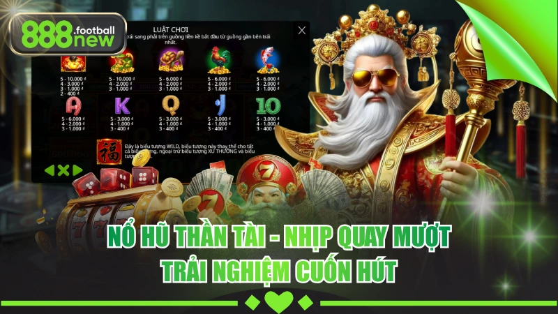 Nổ Hũ Thần Tài - Nhịp Quay Mượt, Trải Nghiệm Cuốn Hút